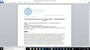 Medicine Preparation Syllabus MP203 - 2018 Medicine Preparation Course for 15-18 year olds