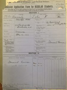 john Fizgerald Kennedy Lite Regal University London.